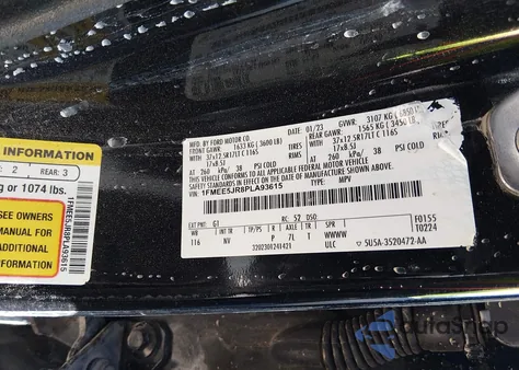 2023 Ford Bronco Raptor z USA, uszkodzony, nr VIN 1FMEE5JR8PLA93615